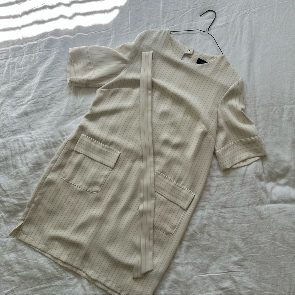 Topshop pinstriped shift dress
